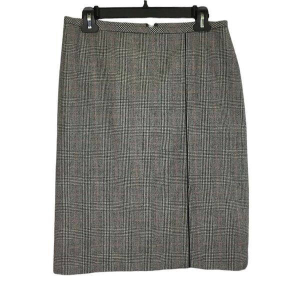 “346”‎ BROOKS BROTHERS 100% WOOL HOUNDSTOOTH PENCIL SKIRT 8 CAREER WEAR PREPPY - Picture 1 of 16
